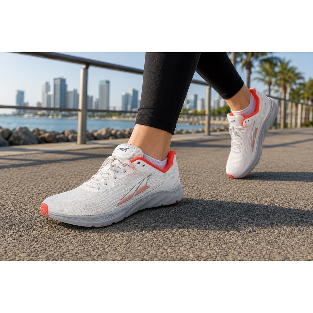 Altra Rivera Womens Running Shoes White Coral Grey AL0A4VQV161 Size 9.5